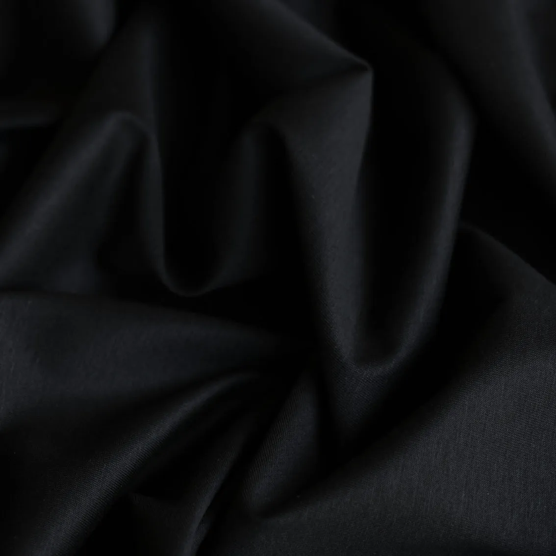 Mercerised Black Cotton Knit
