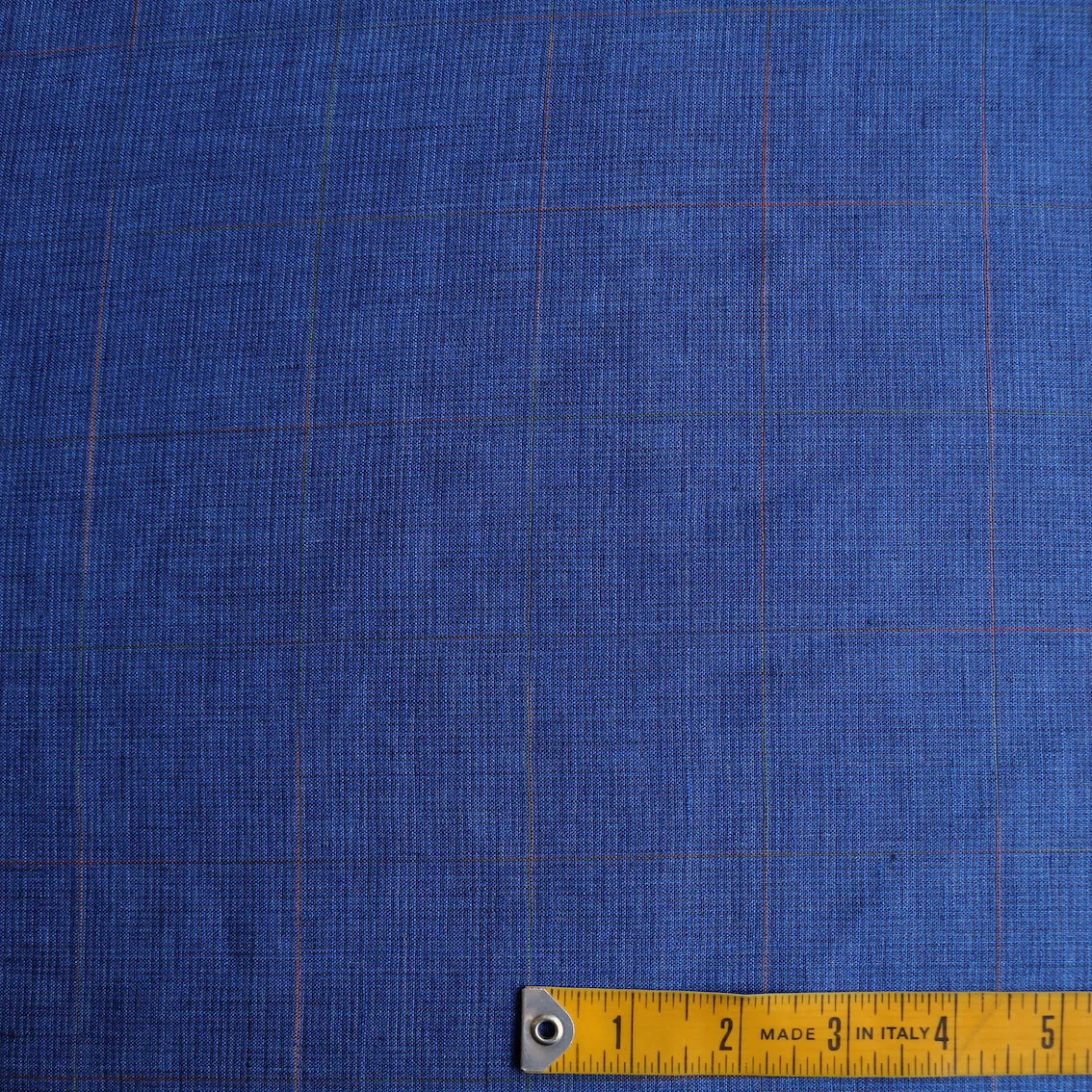 Sapphire Grid Check Linen